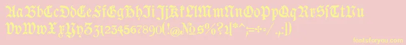 Goeschen Font – Yellow Fonts on Pink Background