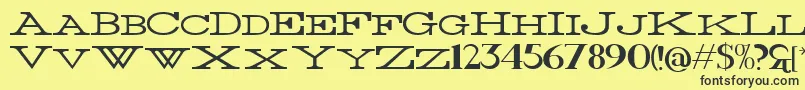 ThinWide Font – Black Fonts on Yellow Background