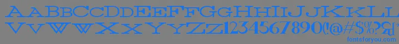 ThinWide Font – Blue Fonts on Gray Background