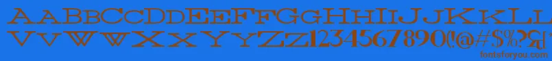 Шрифт ThinWide – коричневые шрифты на синем фоне