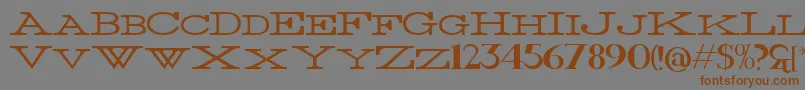 ThinWide Font – Brown Fonts on Gray Background
