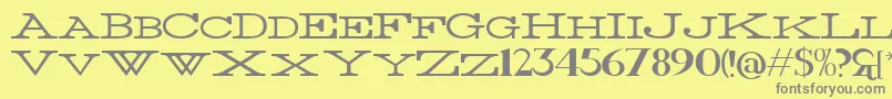 ThinWide Font – Gray Fonts on Yellow Background
