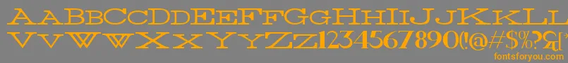 ThinWide Font – Orange Fonts on Gray Background