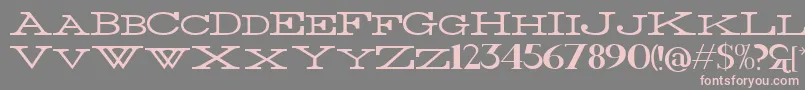 ThinWide Font – Pink Fonts on Gray Background