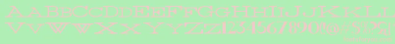 ThinWide Font – Pink Fonts on Green Background