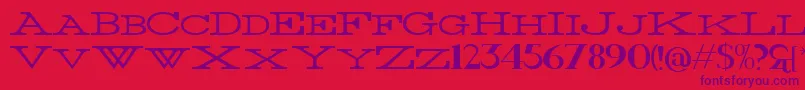 ThinWide Font – Purple Fonts on Red Background