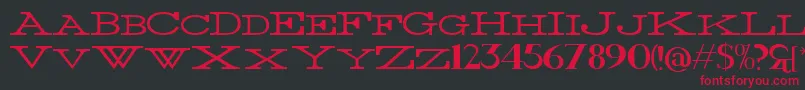 ThinWide Font – Red Fonts on Black Background