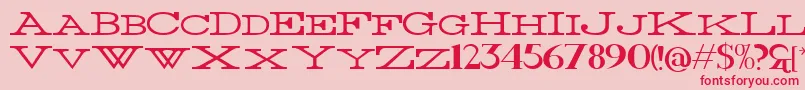 ThinWide Font – Red Fonts on Pink Background