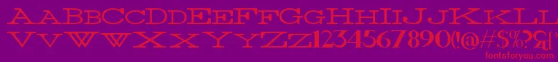 ThinWide Font – Red Fonts on Purple Background