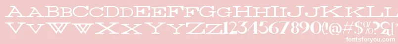 ThinWide Font – White Fonts on Pink Background