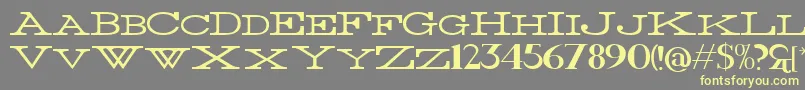 ThinWide Font – Yellow Fonts on Gray Background