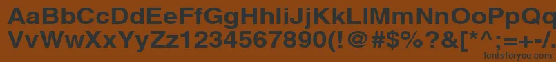 AghlvcyrillicBold115b-fontti – mustat fontit ruskealla taustalla