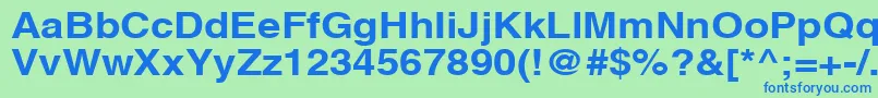 AghlvcyrillicBold115b Font – Blue Fonts on Green Background