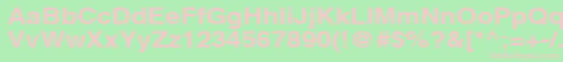 AghlvcyrillicBold115b Font – Pink Fonts on Green Background