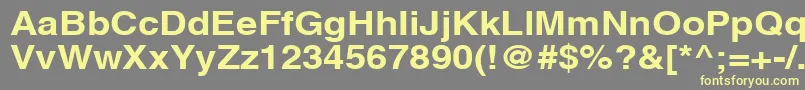 フォントAghlvcyrillicBold115b – 黄色のフォント、灰色の背景