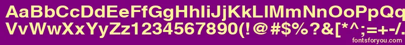 AghlvcyrillicBold115b Font – Yellow Fonts on Purple Background