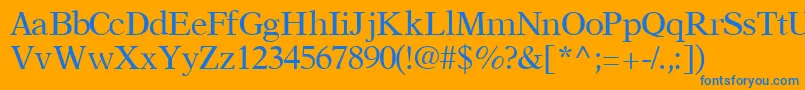 OrchidsskRegular Font – Blue Fonts on Orange Background