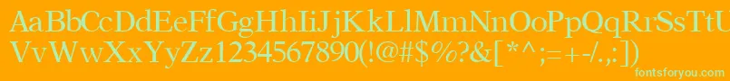 OrchidsskRegular Font – Green Fonts on Orange Background