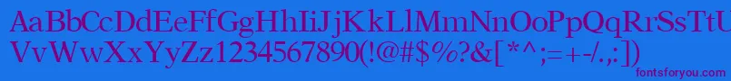 OrchidsskRegular Font – Purple Fonts on Blue Background