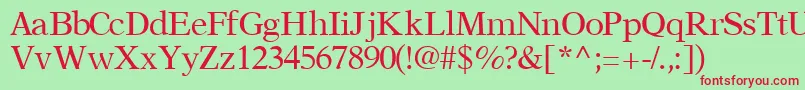 OrchidsskRegular Font – Red Fonts on Green Background