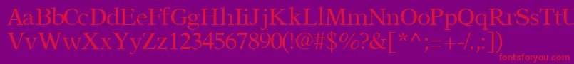 OrchidsskRegular Font – Red Fonts on Purple Background