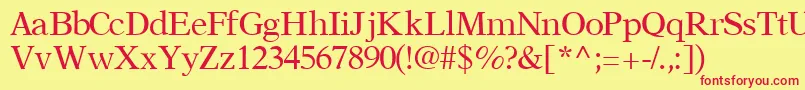 OrchidsskRegular Font – Red Fonts on Yellow Background