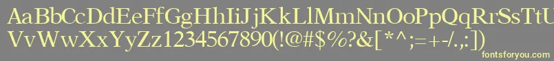 OrchidsskRegular Font – Yellow Fonts on Gray Background