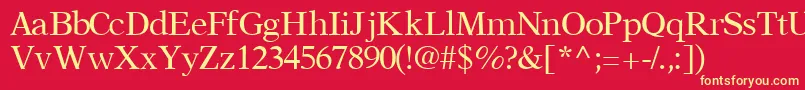 OrchidsskRegular Font – Yellow Fonts on Red Background