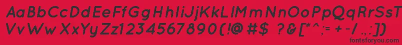 QuicksandBoldOblique Font – Black Fonts on Red Background