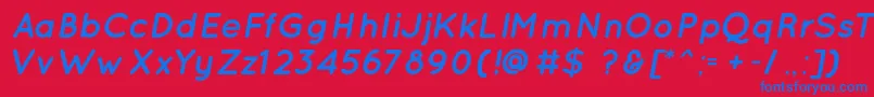 QuicksandBoldOblique Font – Blue Fonts on Red Background