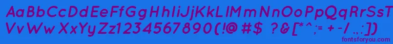 QuicksandBoldOblique Font – Purple Fonts on Blue Background