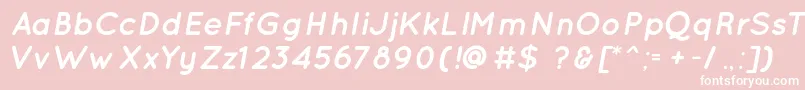 フォントQuicksandBoldOblique – ピンクの背景に白い文字