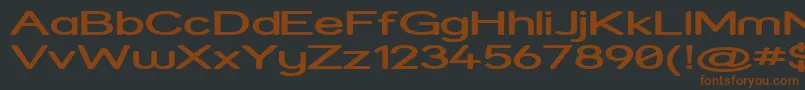 Strexps-fontti – ruskeat fontit mustalla taustalla