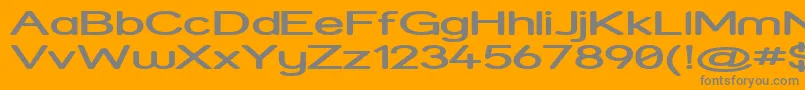 Strexps Font – Gray Fonts on Orange Background