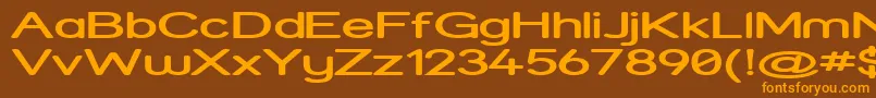 Strexps Font – Orange Fonts on Brown Background