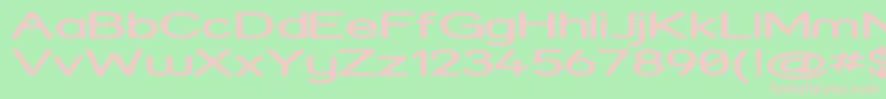 Strexps Font – Pink Fonts on Green Background