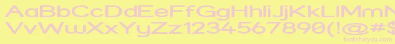 Strexps Font – Pink Fonts on Yellow Background