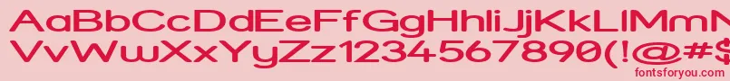 Strexps Font – Red Fonts on Pink Background