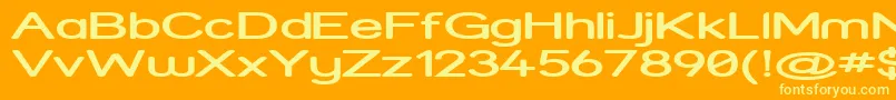 Strexps Font – Yellow Fonts on Orange Background