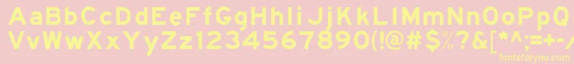 Freewaygothic Font – Yellow Fonts on Pink Background