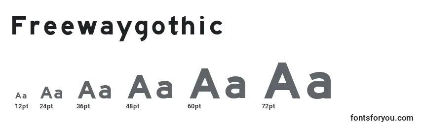 Freewaygothic Font Sizes