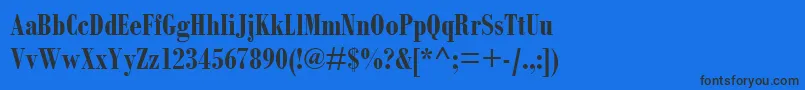 フォントBodoniMtCondensedРџРѕР»СѓР¶РёСЂРЅС‹Р№ – 黒い文字の青い背景