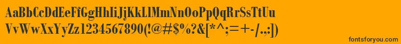 Czcionka BodoniMtCondensedРџРѕР»СѓР¶РёСЂРЅС‹Р№ – czarne czcionki na pomarańczowym tle