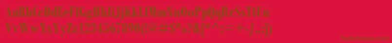 BodoniMtCondensedРџРѕР»СѓР¶РёСЂРЅС‹Р№ Font – Brown Fonts on Red Background