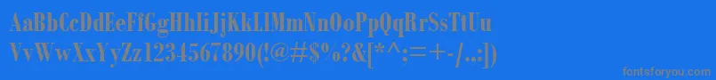 BodoniMtCondensedРџРѕР»СѓР¶РёСЂРЅС‹Р№ Font – Gray Fonts on Blue Background