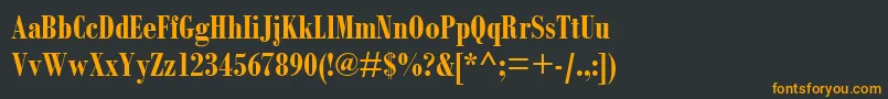 フォントBodoniMtCondensedРџРѕР»СѓР¶РёСЂРЅС‹Р№ – 黒い背景にオレンジの文字