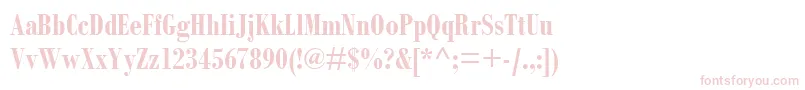 BodoniMtCondensedРџРѕР»СѓР¶РёСЂРЅС‹Р№ Font – Pink Fonts on White Background