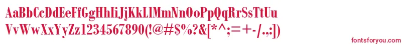 BodoniMtCondensedРџРѕР»СѓР¶РёСЂРЅС‹Р№ Font – Red Fonts on White Background