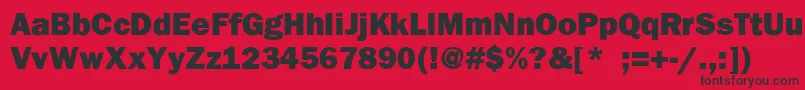 Franklingothhvy Font – Black Fonts on Red Background