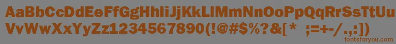 Franklingothhvy Font – Brown Fonts on Gray Background